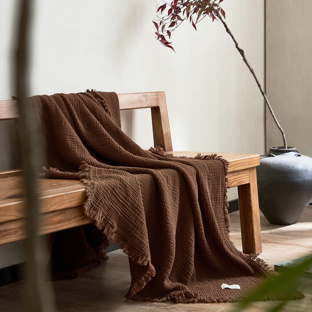 Japanese Four-Layer Muslin Throw Blanket