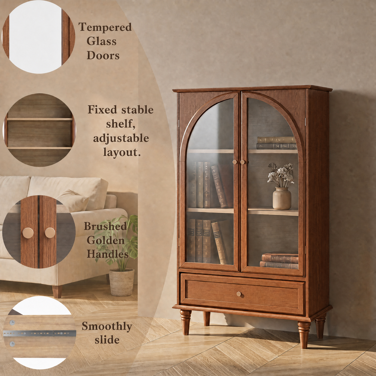 Vintage Accent Cabinet - Antique Glaze