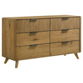 Bennett 6-drawer Bedroom Dresser Cabinet Light Oak