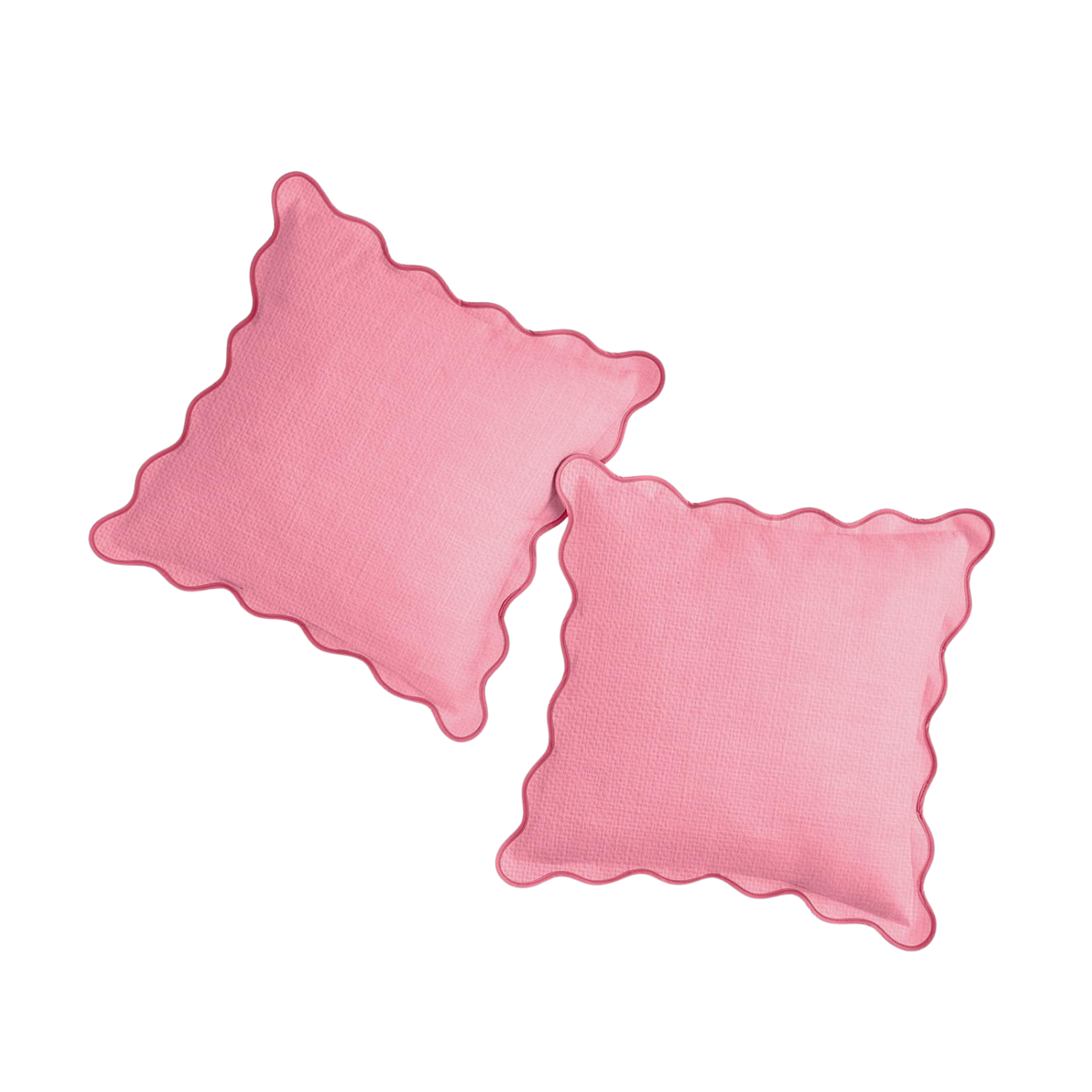 Pink Scalloped Pillow Covers