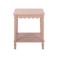 Mattie Scalloped Side Table in Pink