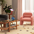 Modern Living Room Furniture Set (Bookcase + Coffee Table + End Table + Accent Chair)