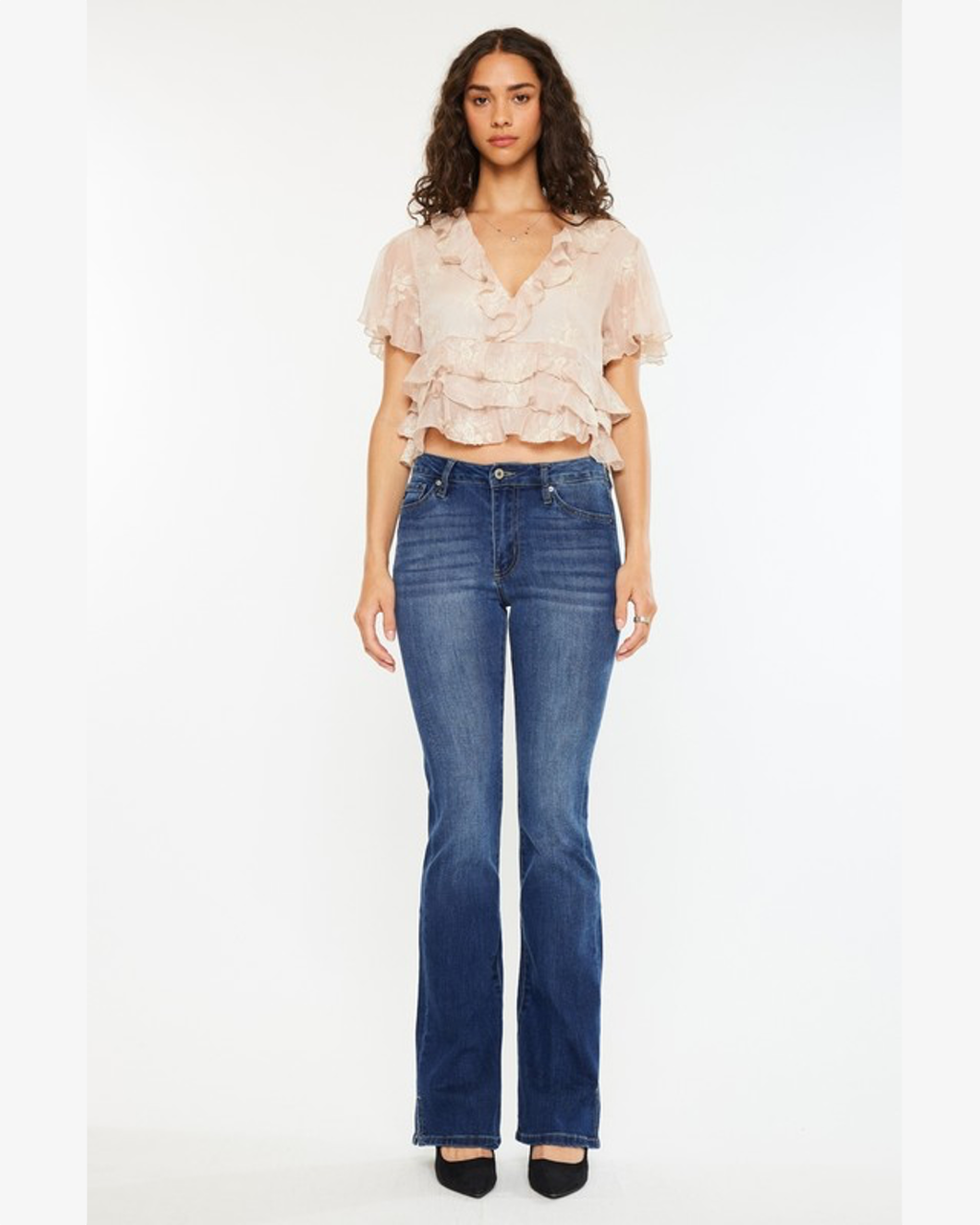 Eliza High Rise Slit Bootcut Jeans