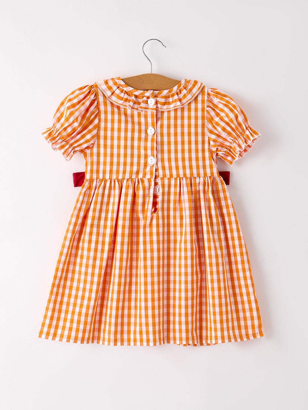 Fall Turkey Embroidered Dress for Girls