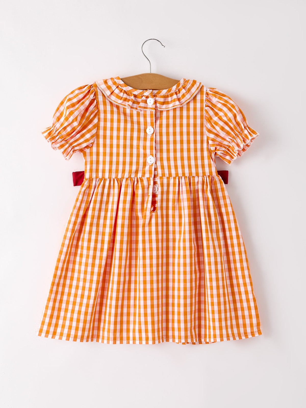 Fall Turkey Embroidered Dress for Girls