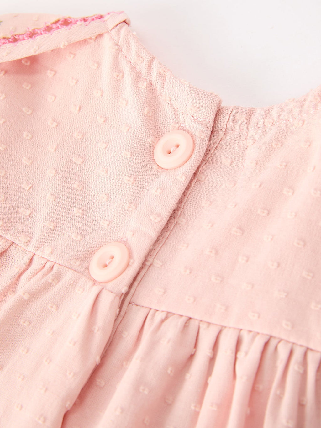 Peach Floral Embroidered Bloomer Set
