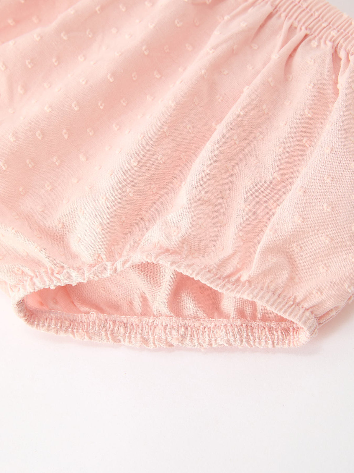 Peach Floral Embroidered Bloomer Set
