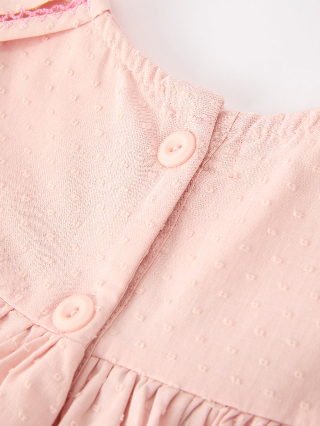 Peach Floral Embroidered Dress