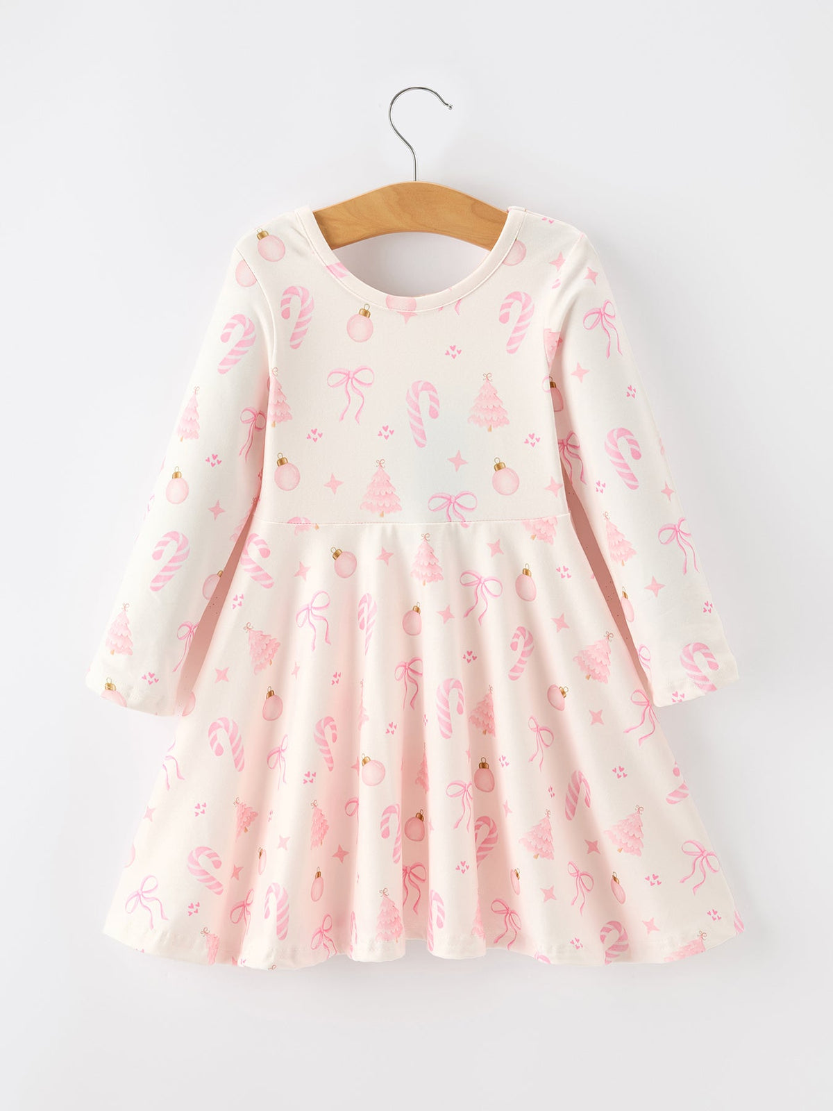 Pink Christmas Ornament Flare Dress