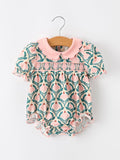 Geometric Floral Baby Romper