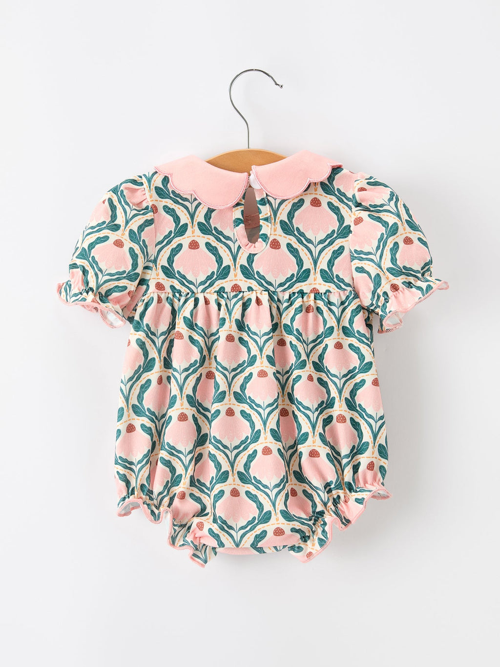 Geometric Floral Baby Romper