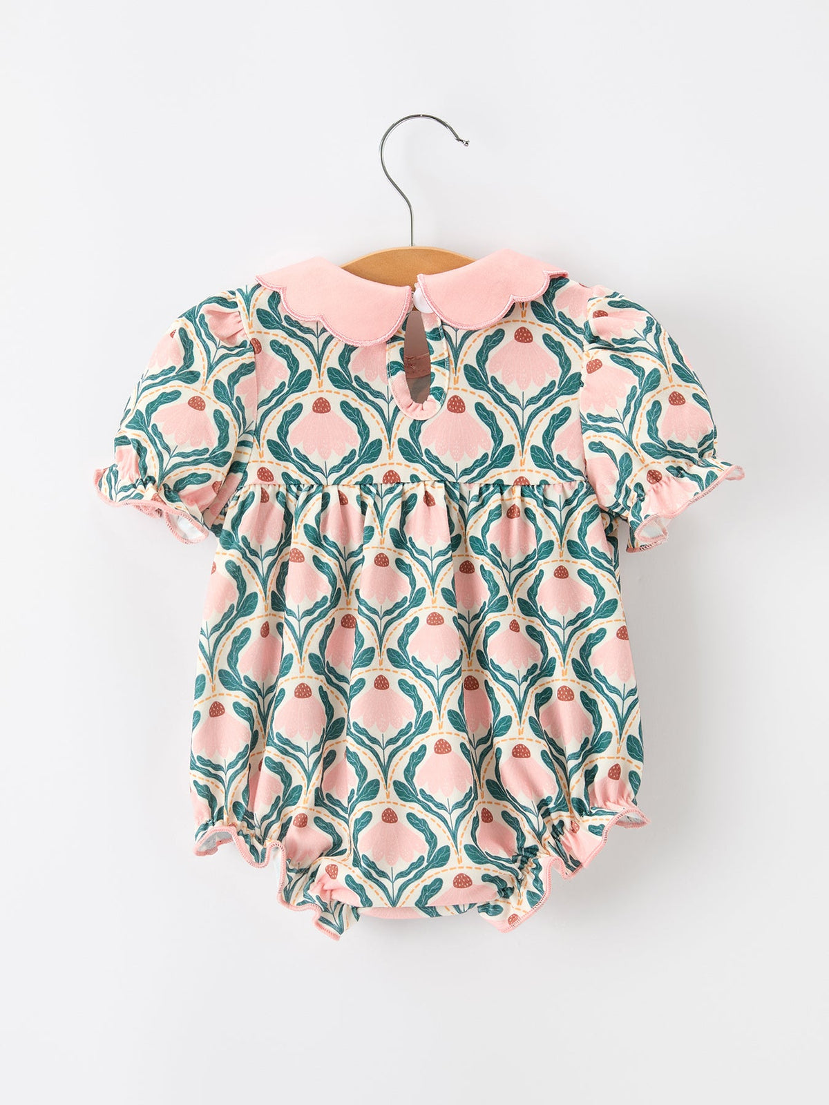 Geometric Floral Baby Romper