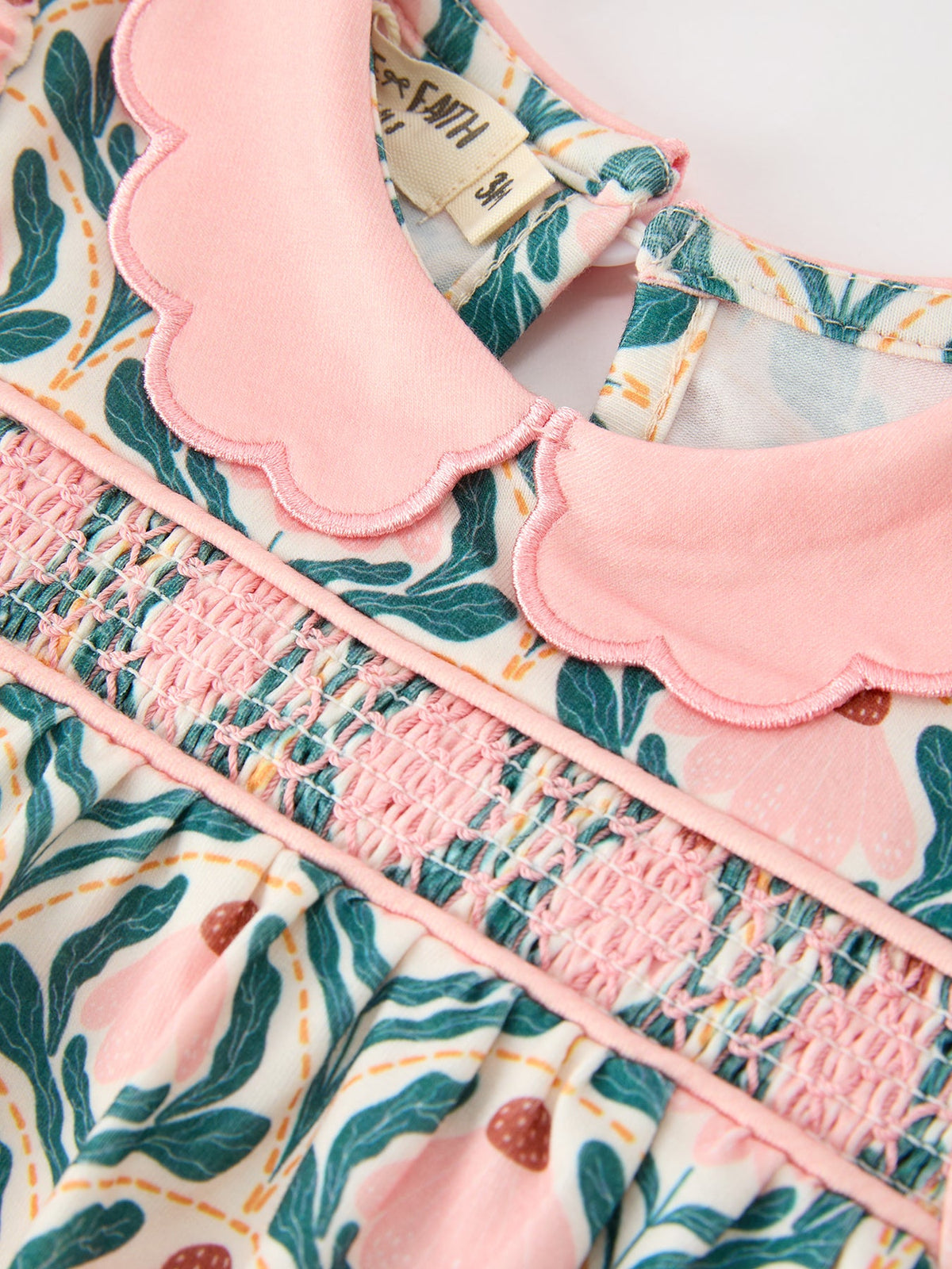 Geometric Floral Baby Romper