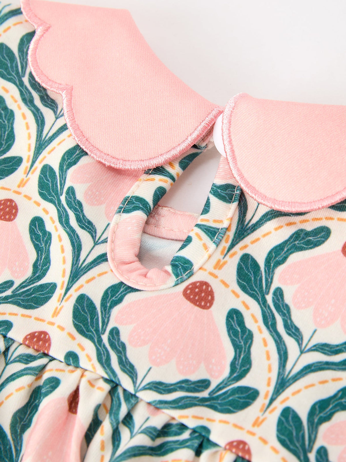 Geometric Floral Baby Romper