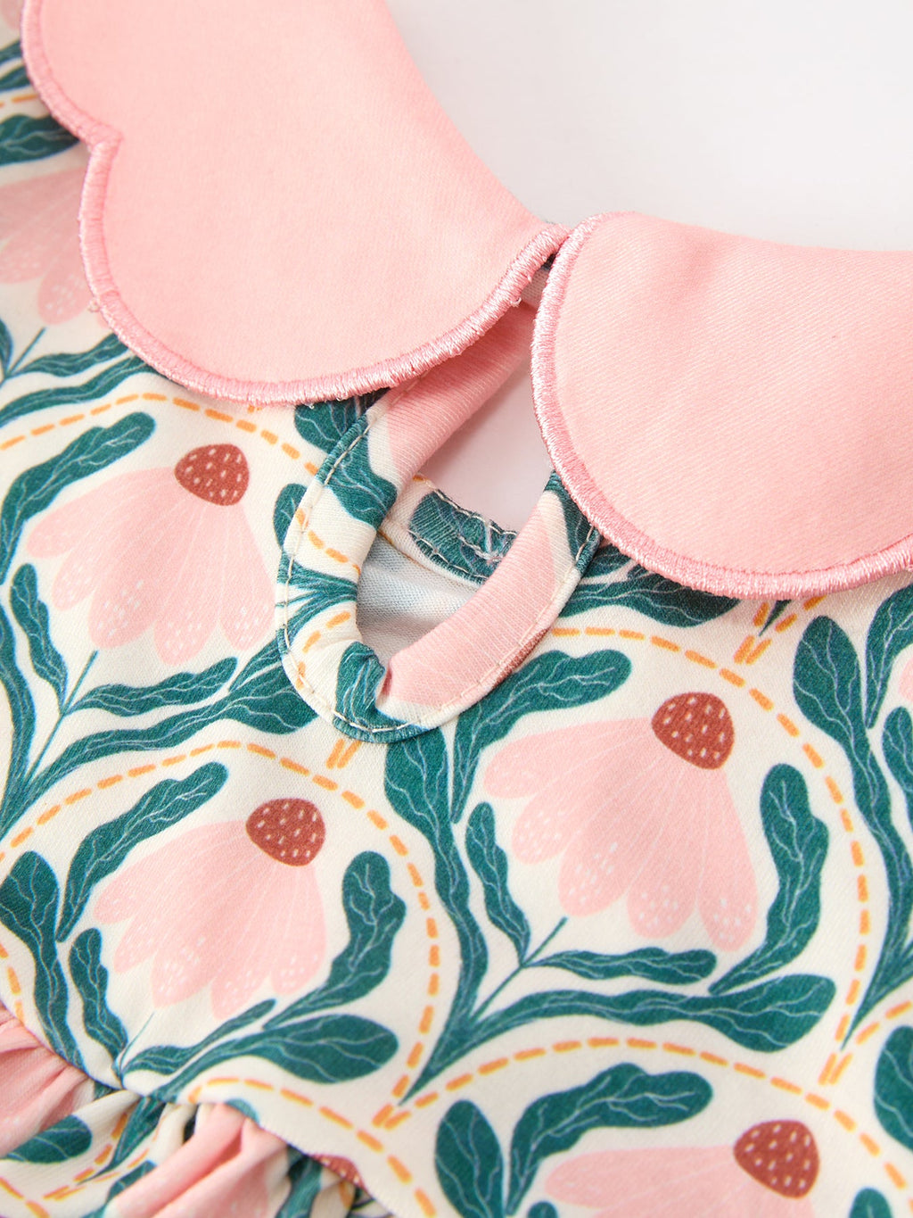 Geometric Floral Smocked Dress