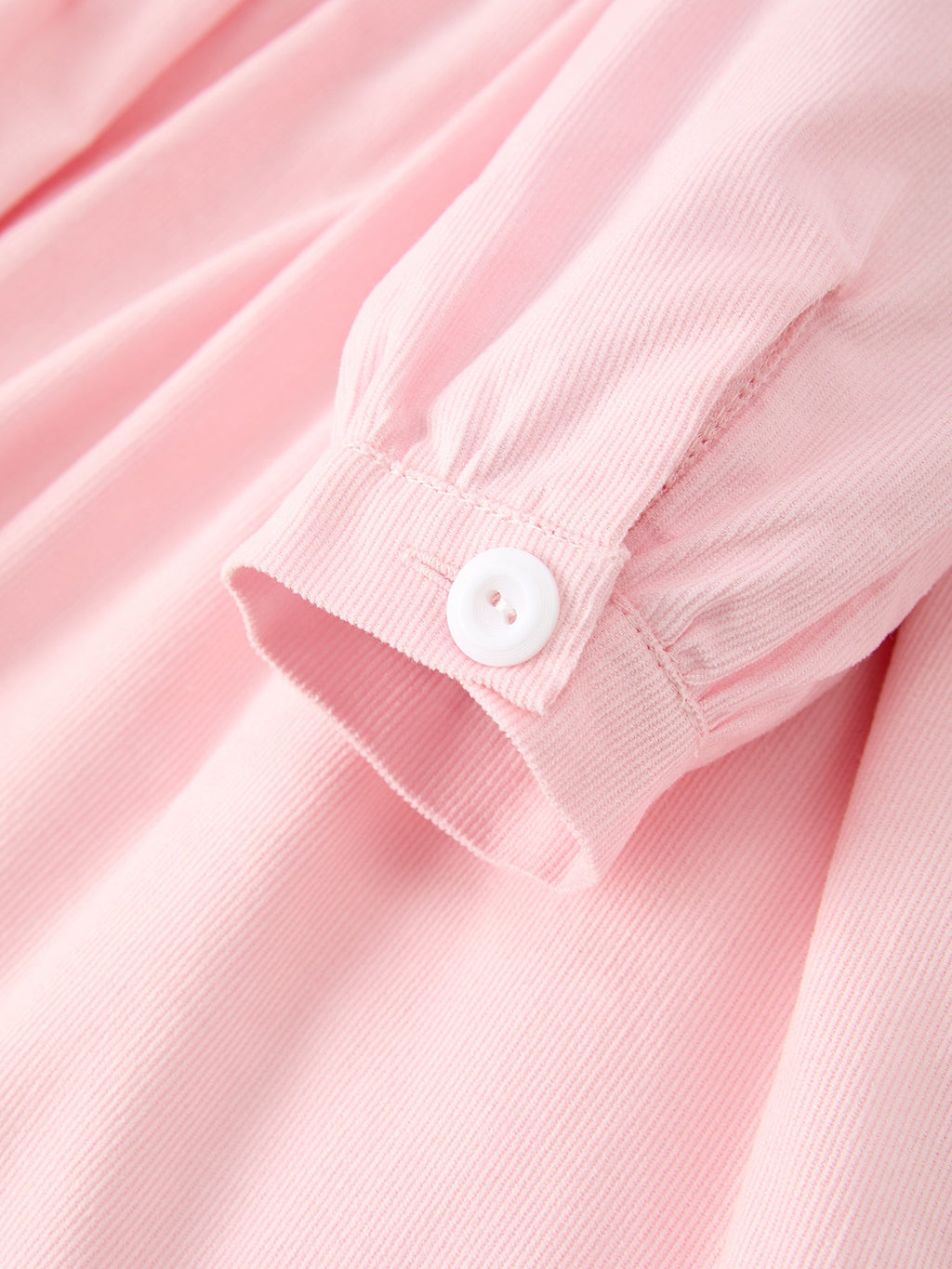 Pink Smocked Girls Corduroy Dress