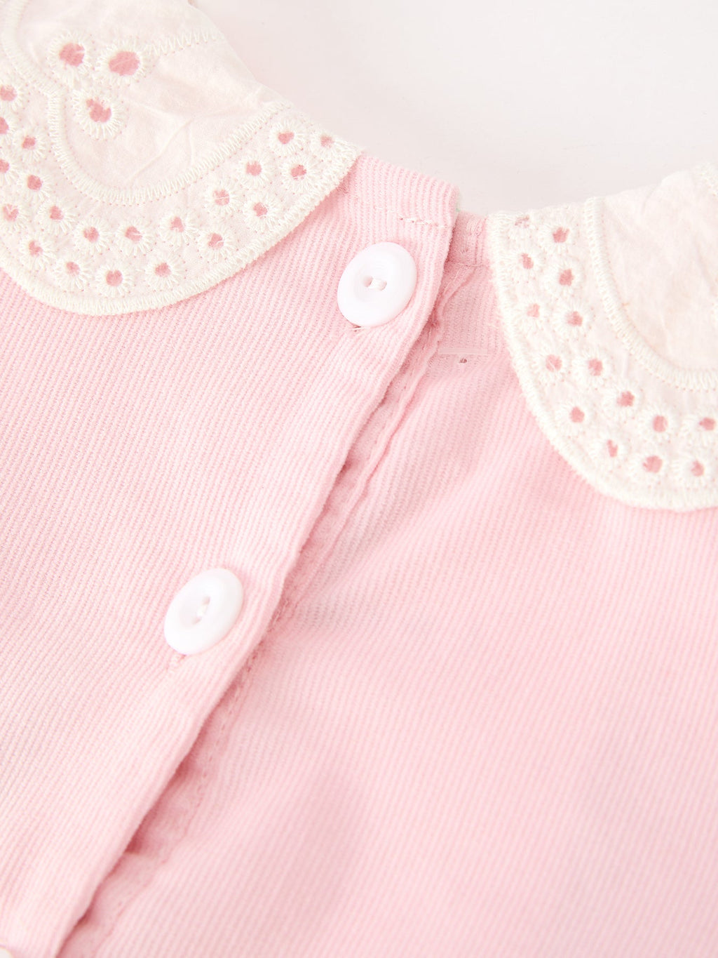 Pink Smocked Girls Corduroy Dress