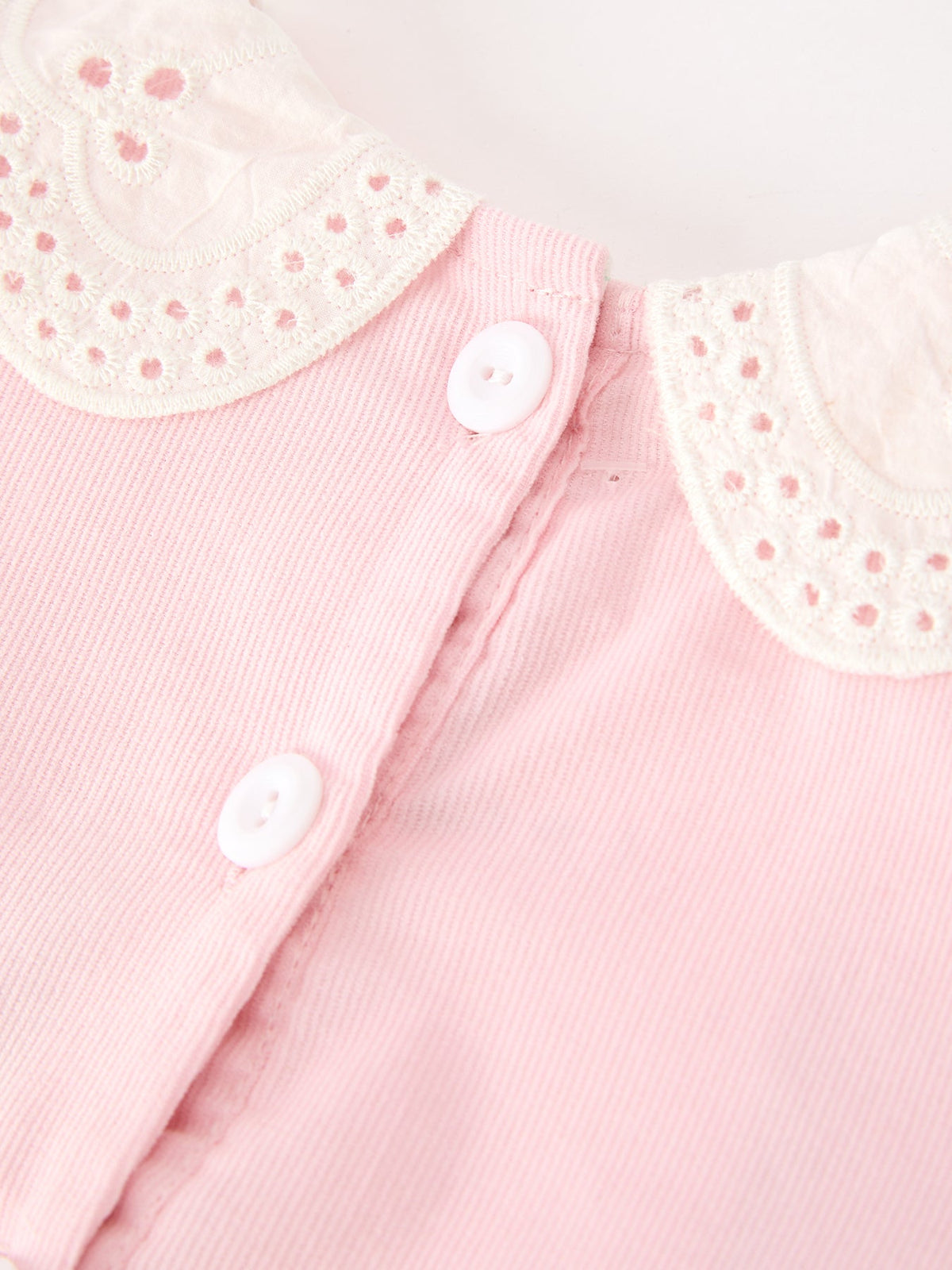 Pink Smocked Girls Corduroy Dress