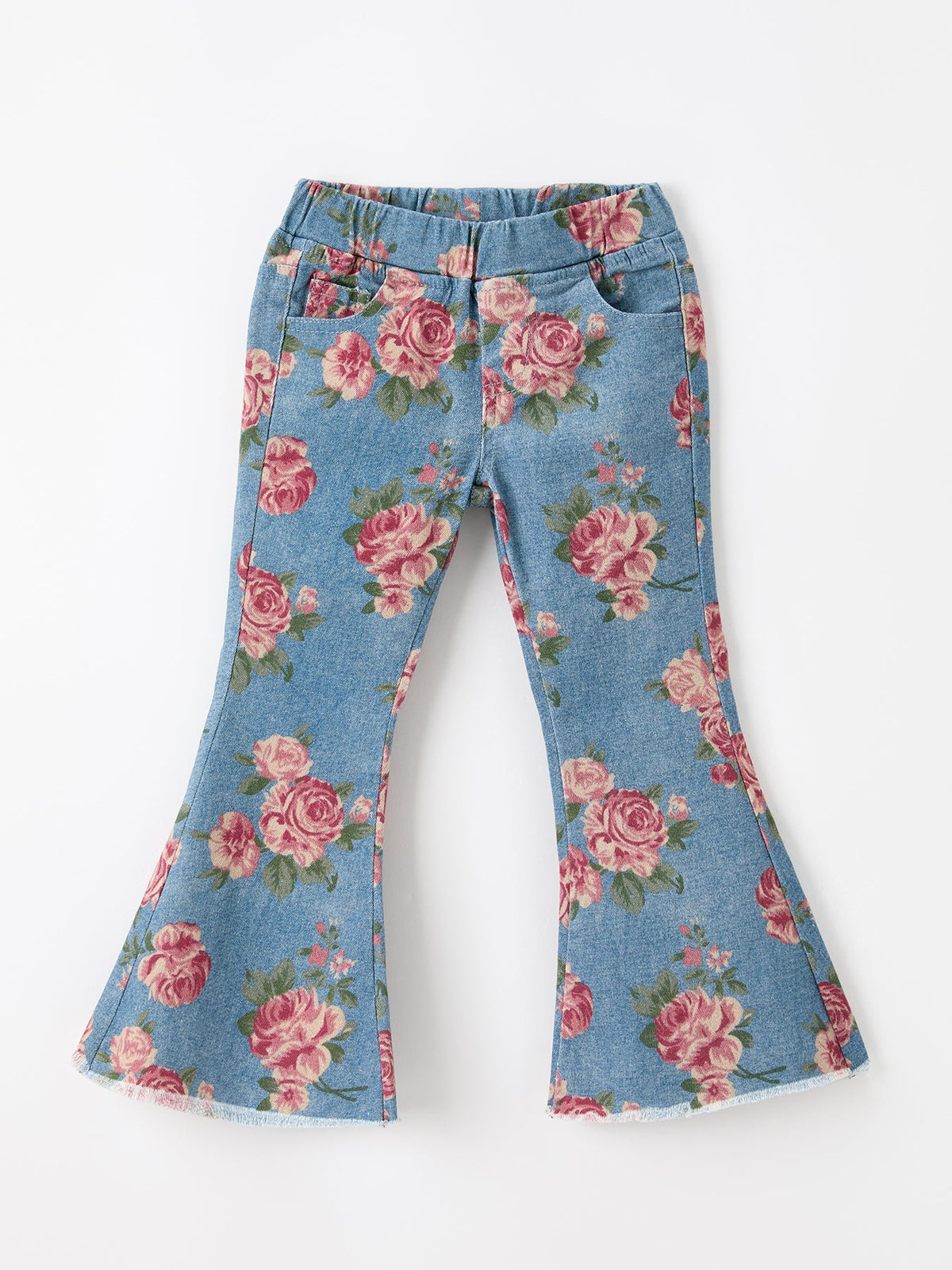 Floral Denim Bell Bottoms