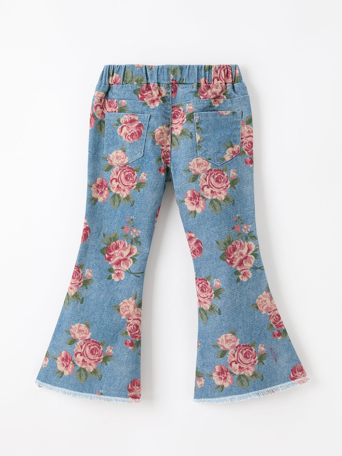 Floral Denim Bell Bottoms