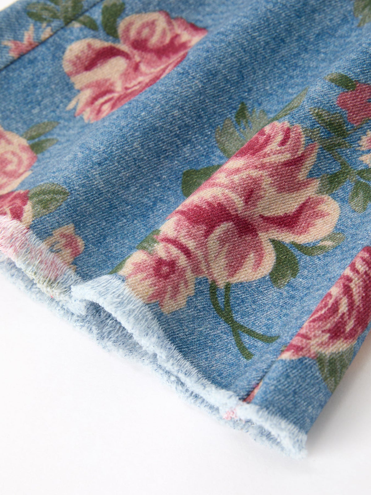 Floral Denim Bell Bottoms