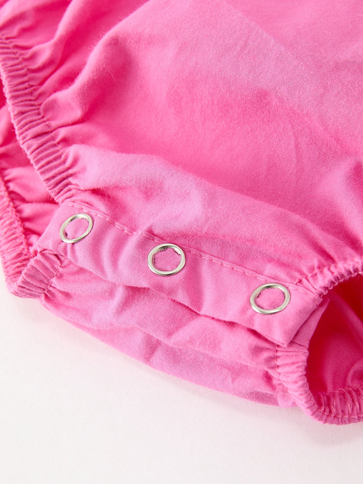 Hot Pink Floral Smocked Bow Bubble Romper