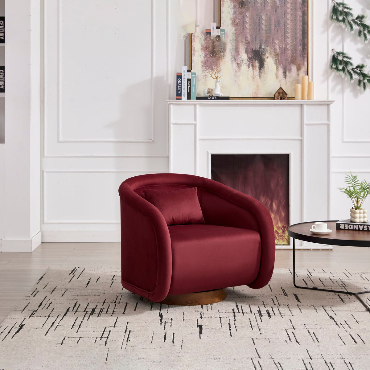 Swivel Accent Chair With 360 Degree Rotating