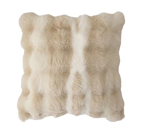 Faux Fur Throw Pillow  – Ivory