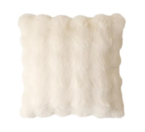 Faux Fur Throw Pillow  – Ivory
