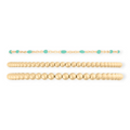 turquoise daisy + juno bracelet triple stack (3+4mm)