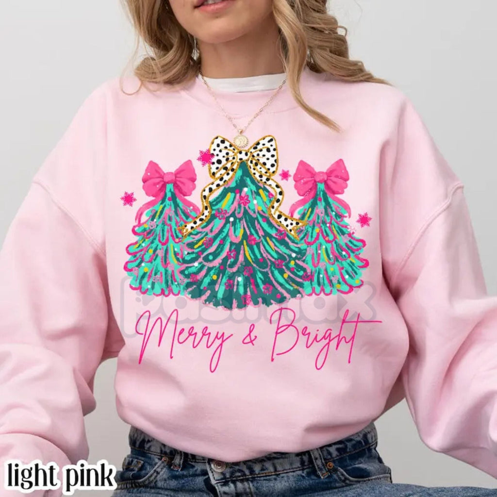 "Merry & Bright" Tree Sweatshirt