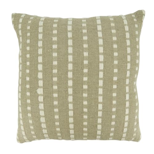 Stitched Stripe Decorative Throw Pillow Cover