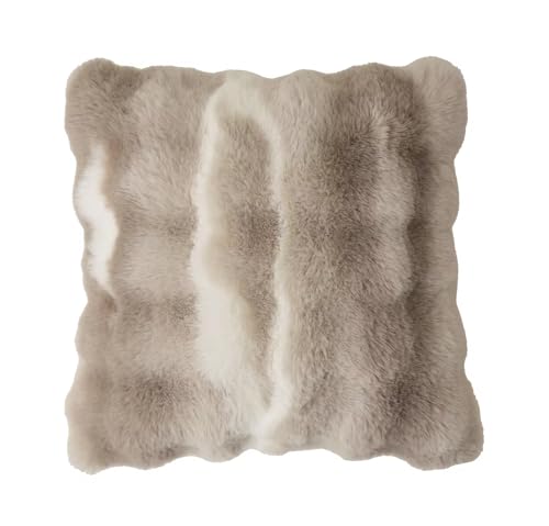 Faux Fur Throw Pillow  – Ivory