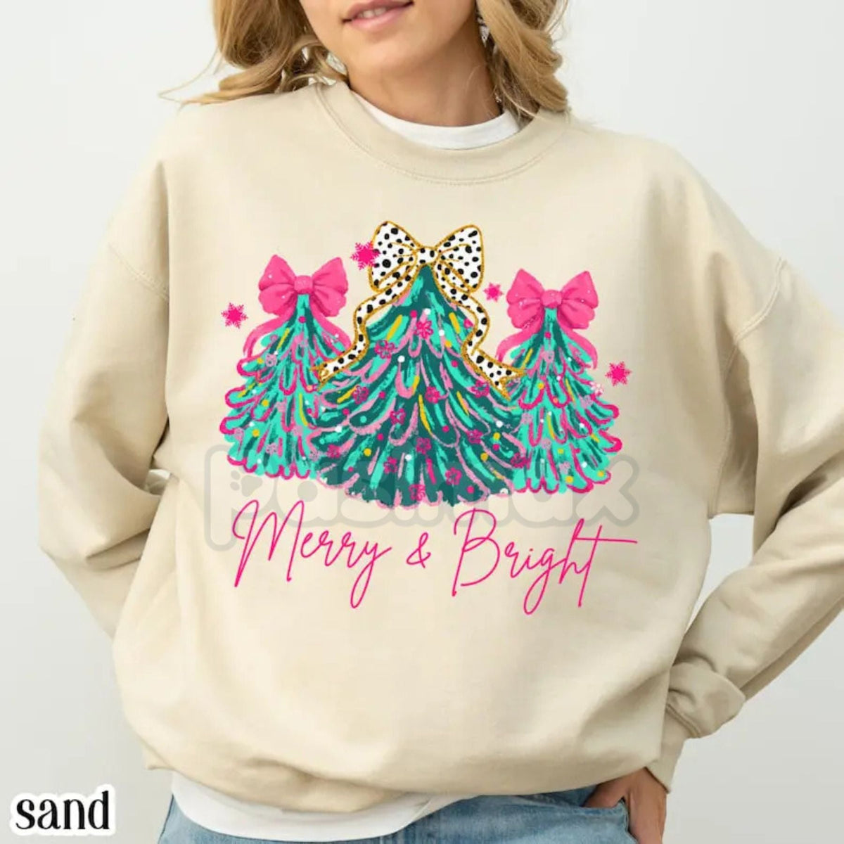 "Merry & Bright" Tree Sweatshirt