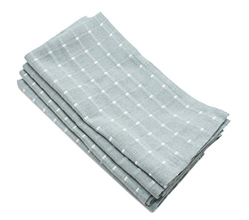 Modern Stitched Linen Tablecloth or Napkins