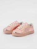 Girls' Sparkle Star Sneaker - Metallic Pink