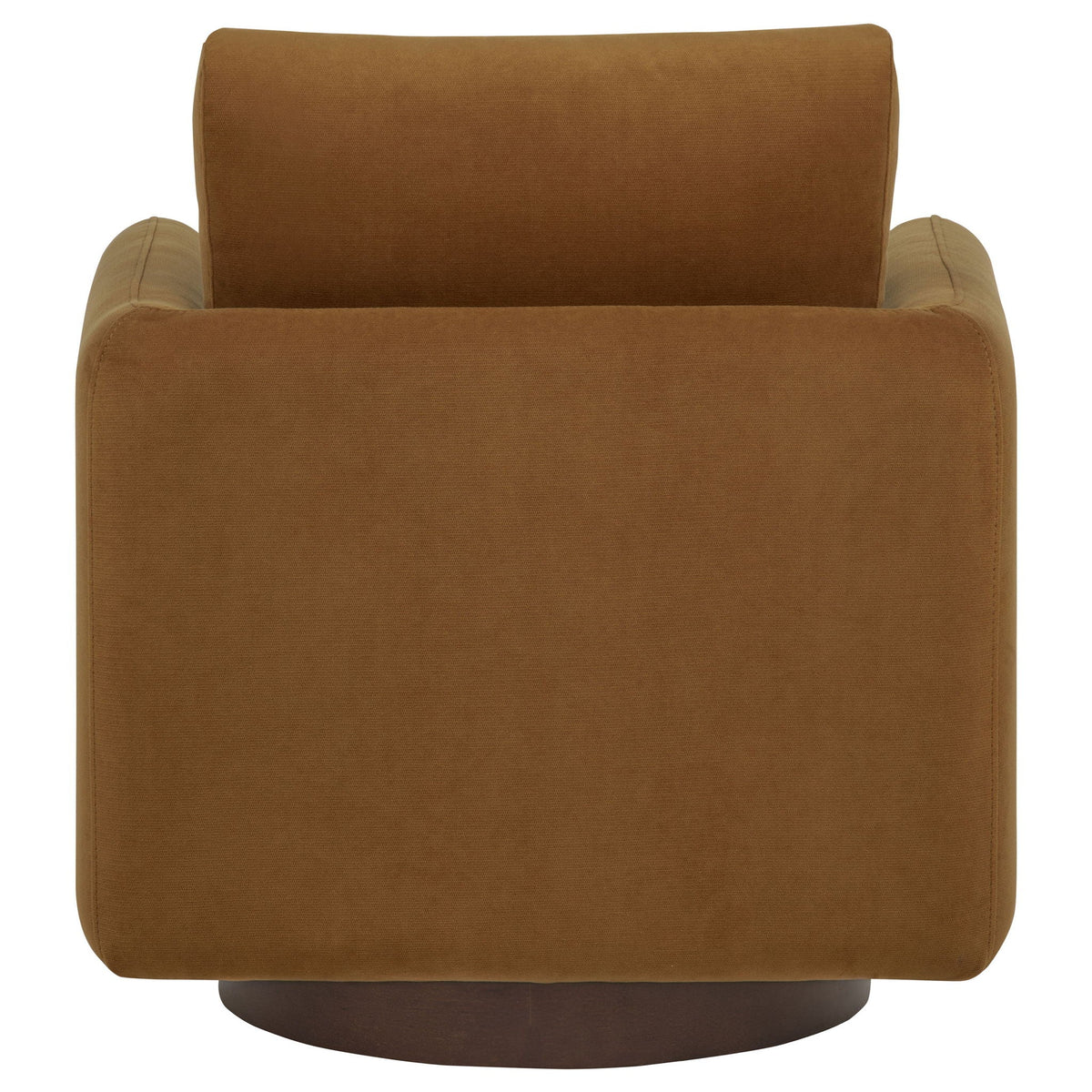 Iris Fabric Upholstered Swivel Accent Chair Rust