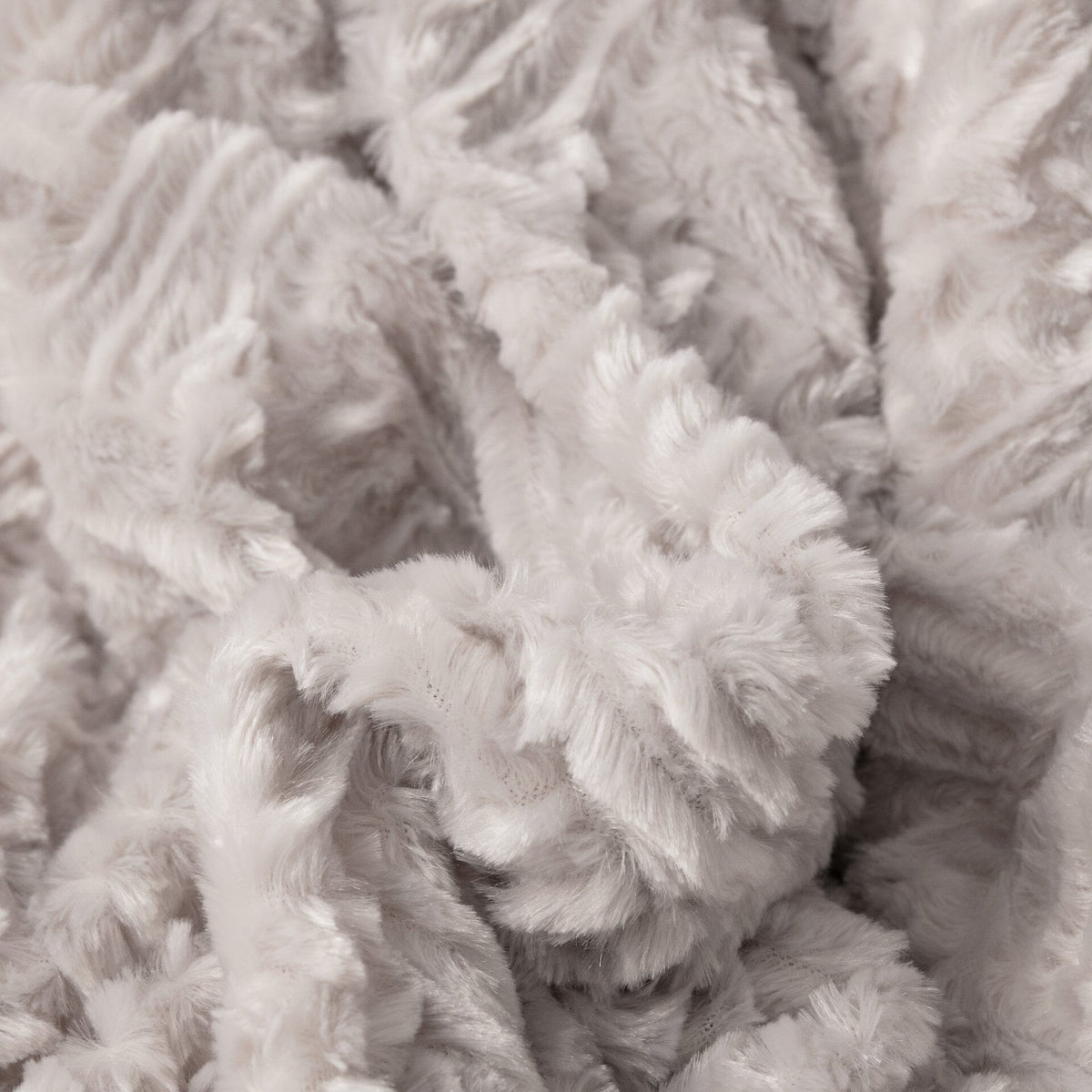 Lavender Grey Faux Fur Throw Blanket