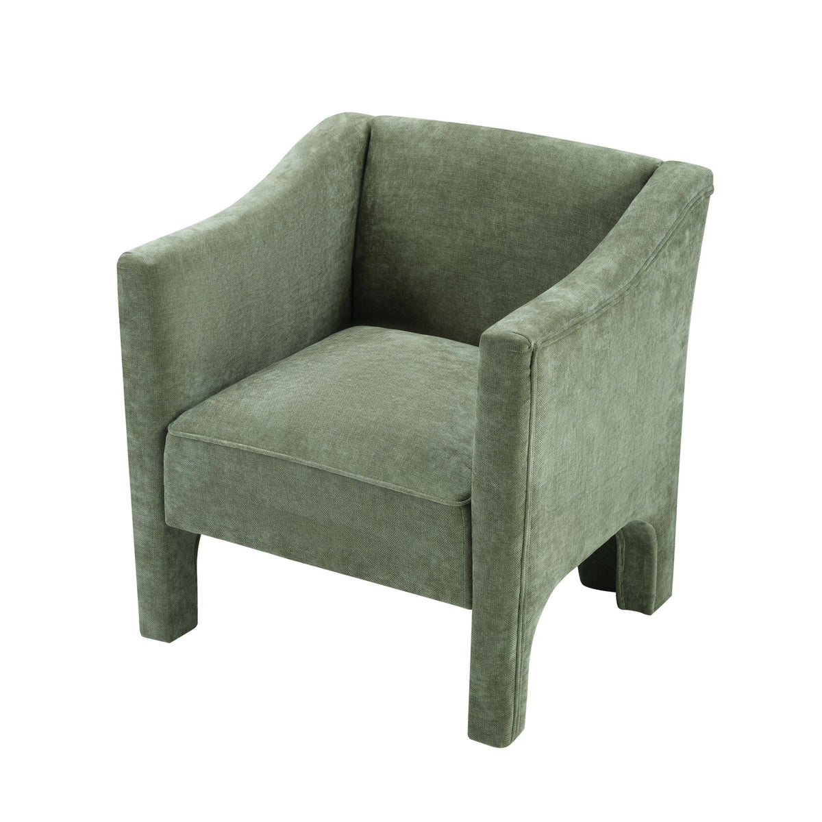 Barrel Accent Chair With Enclosed Arms