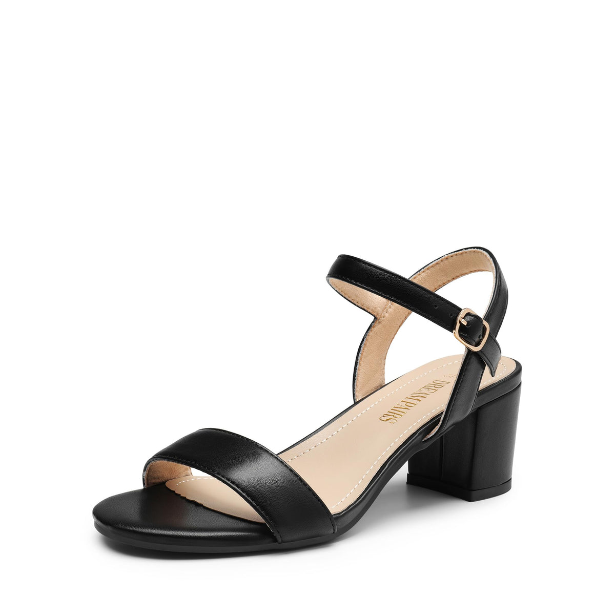 Low Block Heels with Buckle