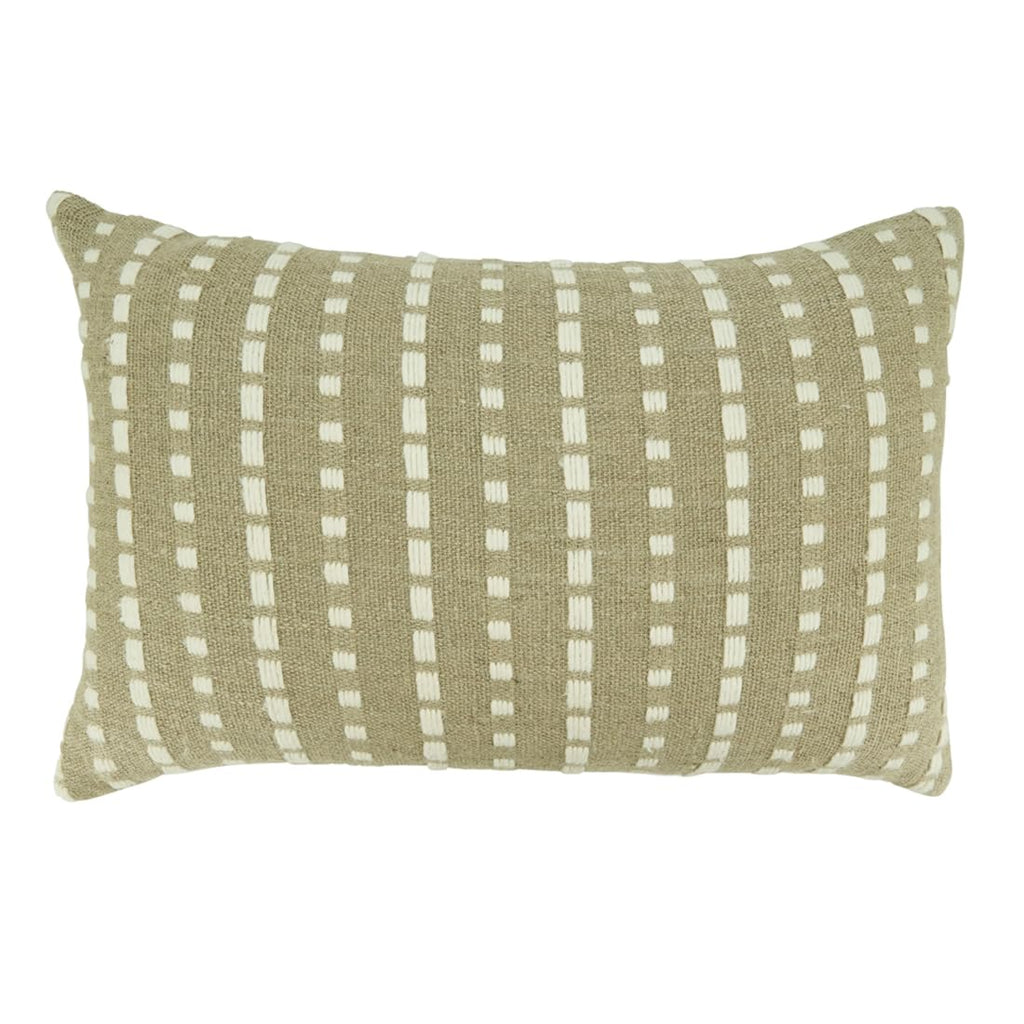 Fennco Styles Stitched Stripe Decorative Throw Pillow Cover 16" W x 24" L - 100% Cotton Woven Modern Rectangular Cushion Case for Home, Couch, Bedroom, Living Room and Office Décor