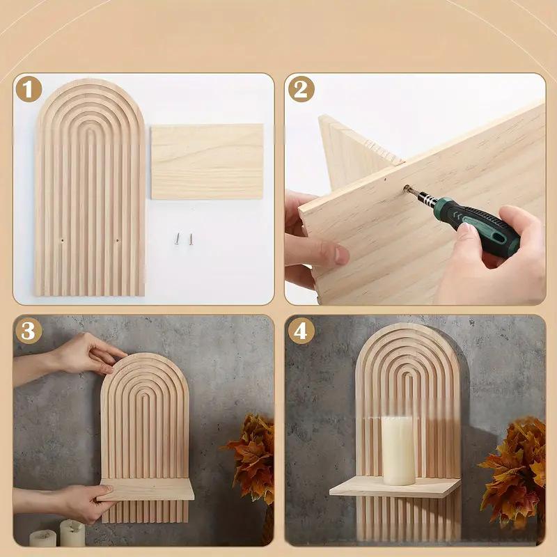 Bohemian style arched shelf