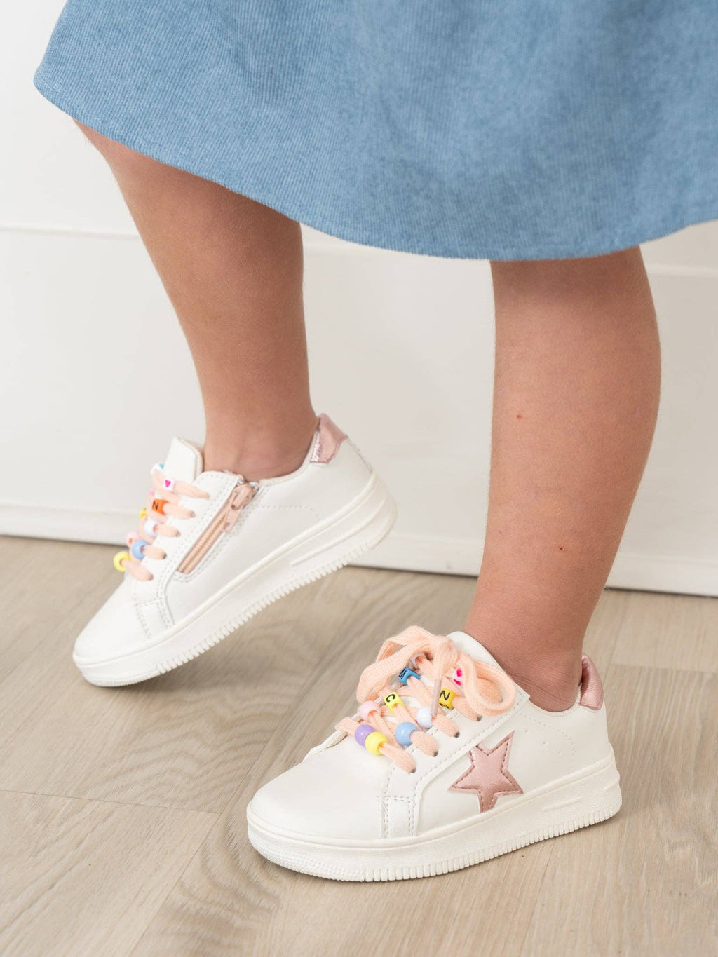 Girls' Sparkle Star Sneaker - Pink Shimmer