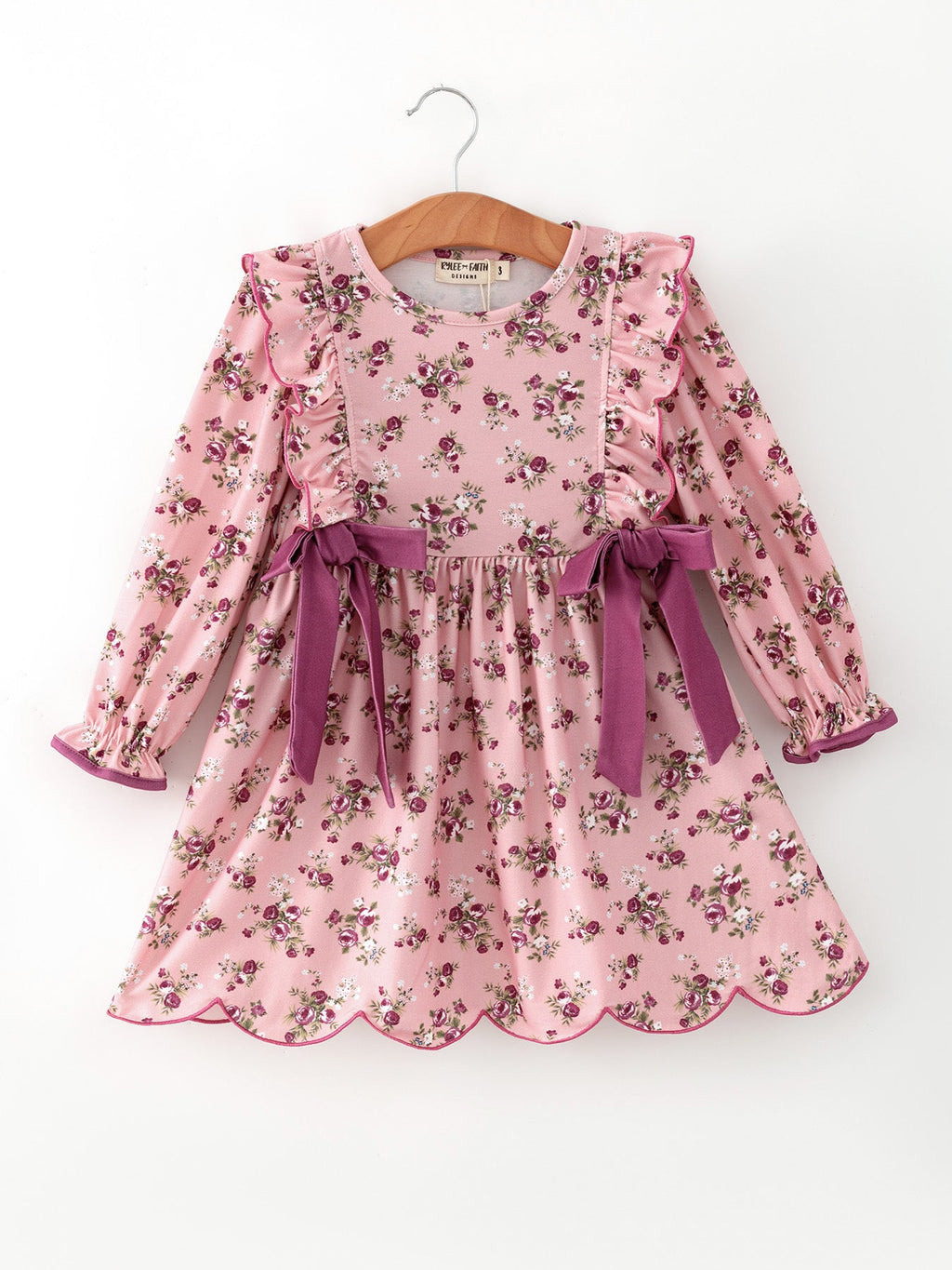 Purple Rose Floral Dress