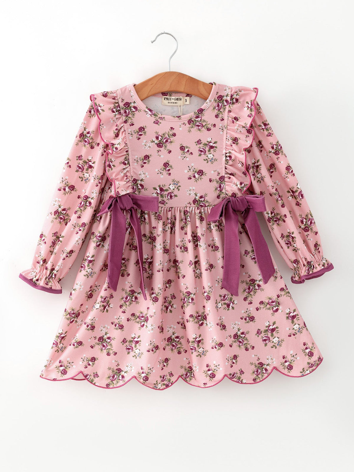 Purple Rose Floral Dress