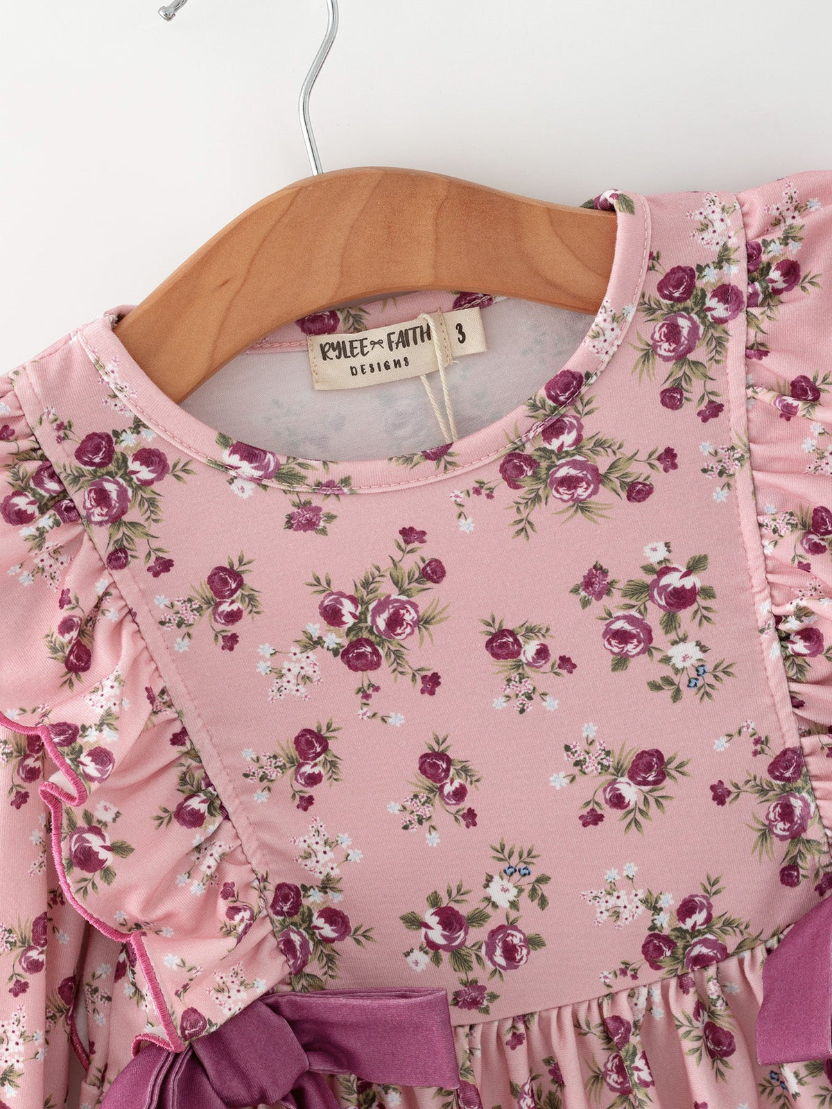 Purple Rose Floral Dress