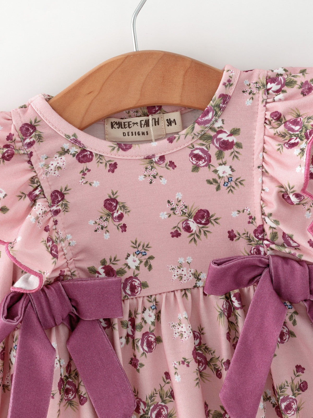 Purple Floral Baby Girl Romper