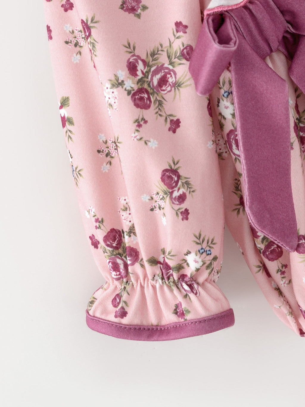Purple Floral Baby Girl Romper