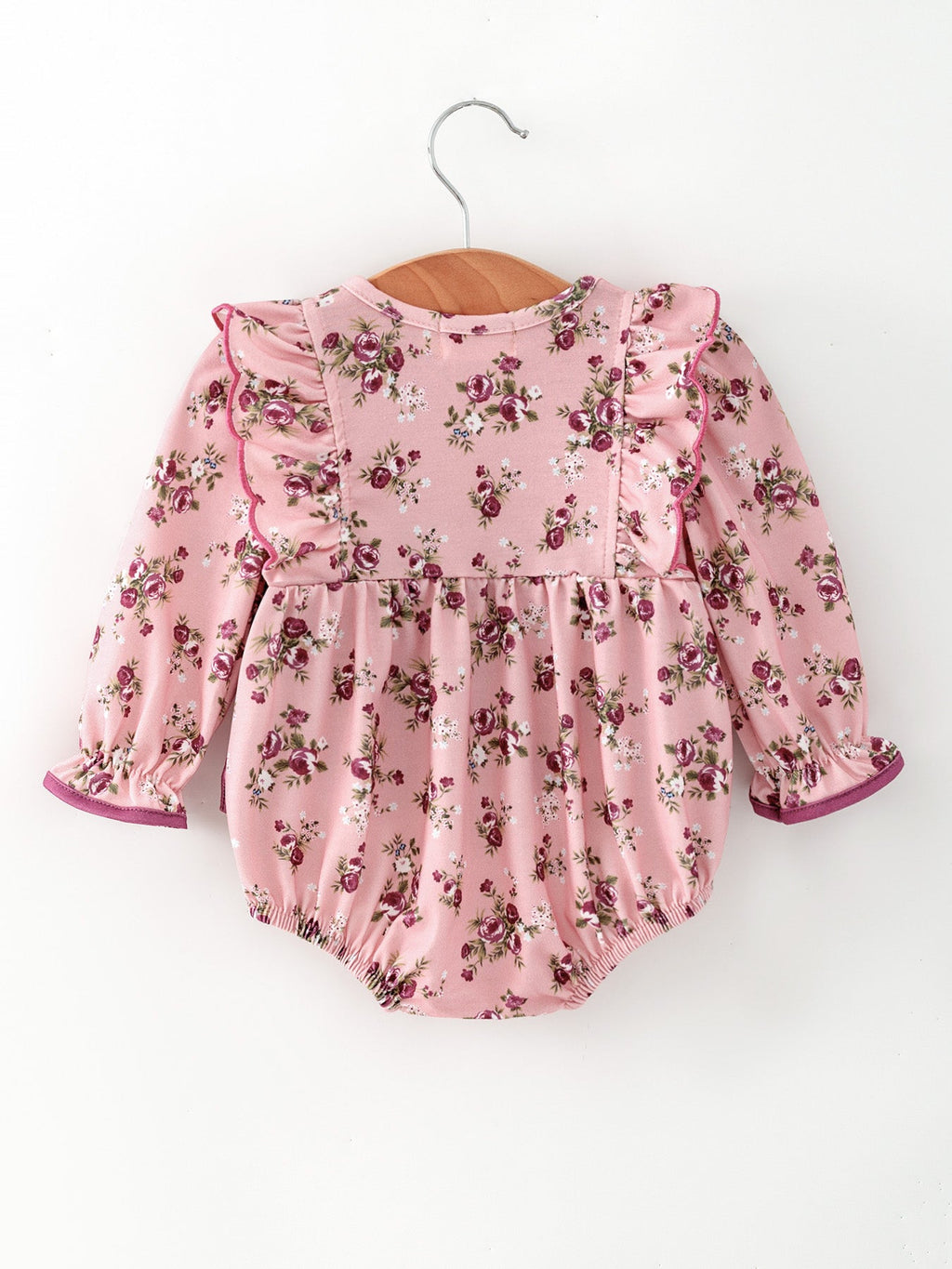 Purple Floral Baby Girl Romper