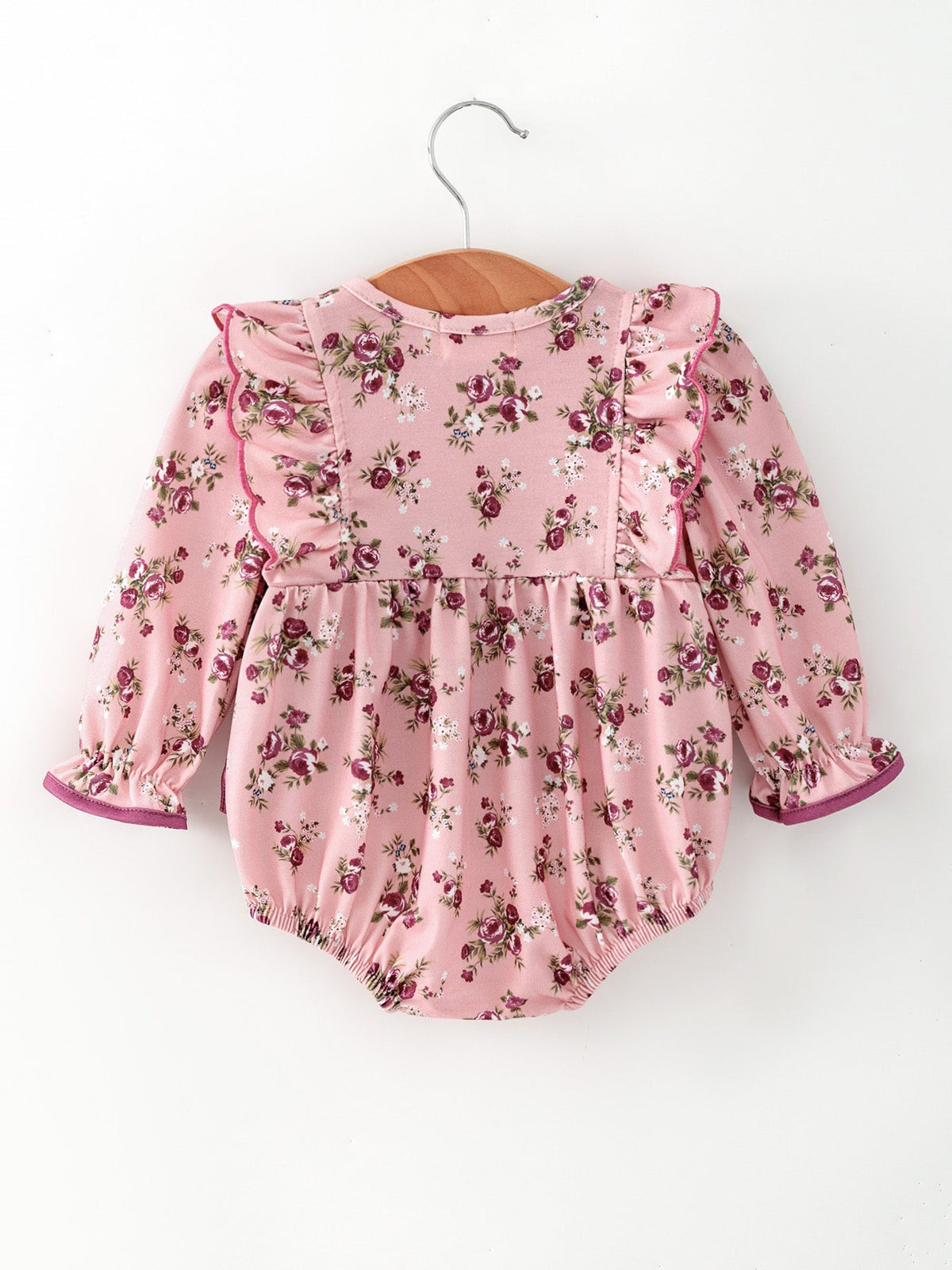 Purple Floral Baby Girl Romper